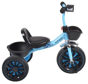 Tricicleta cu pedale NOVOKIDS™ Hawk Trike , Cu melodii si lumini, Doua cosulete pentru jucarii, Max 25 kg, Roti din cauciuc EVA, Cadru metalic, Far