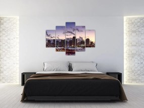 Tablou cu - metropolă cu zgârăie nori (150x105 cm)