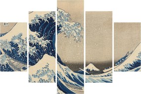 Tablou - Katsushika Hokusai, Under the Wave off Kanagawa, reproducere (150x105 cm)