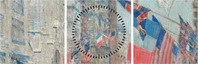 Tablou - Childe Hassam, Allies day, reproducere (cu ceas) (90x30 cm)