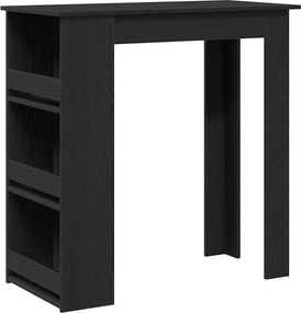 vidaXL Masa de bar cu suport depozitare Stejar negru 102x50x103,5 cm