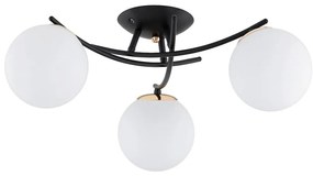 Lustră aplicată SAVI 3xE14/10W/230V negru/auriu