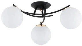 Lustră aplicată SAVI 3xE14/10W/230V negru/auriu