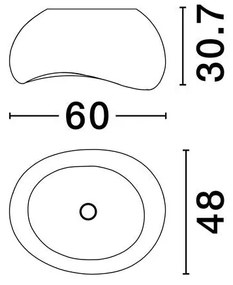 Lustra aplicata design modern, LEFKO-AERE, L 60cm