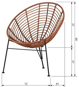 Fotoliu WOOOD Jane, roșu