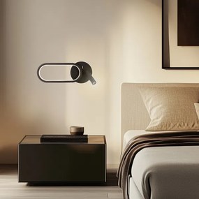 LED Aplica MONET 13W + 2W, 230V, 3000/4000/6000K, negru