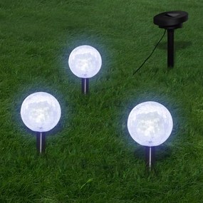 Lampi solare gradina cu LED, 3 buc., tarusi  panouri solare 3, 1