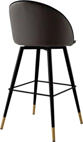 Set de 2 scaune de bar pivotante, design LUX, Bar Stool Cooper gri inchis