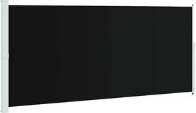 vidaXL Copertină laterală retractabilă de terasă, negru, 220 x 500 cm