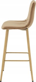 Scaun de bar POZZA VELVET, maro deschis
