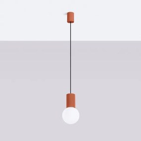 Lustră pe cablu Sollux SL.1729 HALO 1xG9/8W/230V d. 12 cm portocaliu