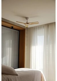 FARO 33805WT - Ventilator de tavan HEYWOOD lemn/alb Ø 90 cm WT + DO