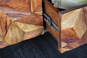 Comoda TV design industrial Stone Finish 160cm Sheesham