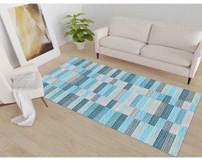 Covor albastru lavabil 50x80 cm Hali – Vitaus