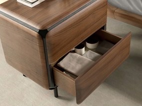Noptiera design LUX cu sertare Walnut Veneer