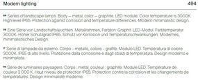 Stalp LED mic pentru iluminat exterior IP65 Hof grafit H-25cm