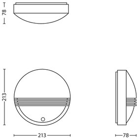 Aplică LED de exterior cu senzor Philips 17297/30/16 YARROW 1xLED/6W/230V IP44