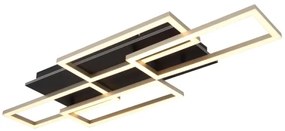 Globo 67359-40A - Plafonieră LED dimabilă JEFFRY 40W/230V 32,5x87,5 cm neagră + telecomandă