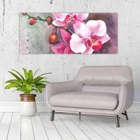 Tablou - Orhidee, acvariu (120x50 cm)