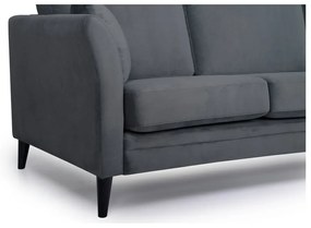 Canapea gri din catifea 237 cm Eden - Scandic