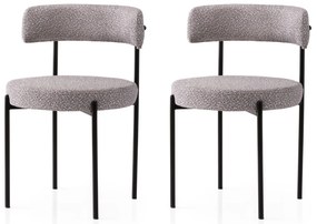Set 2 buc. scaune bucătărie Gindera (Negru + gri). 1127581