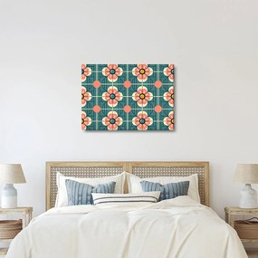 Tablou - Model retro cu flori (70x50 cm)