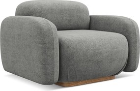 Modul pentru canapea modulară gri cu tapițerie din țesătură bouclé Ailani – Makamii