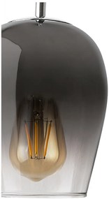 Lustra cu 3 Pendule design modern Petunia crom/fumuriu