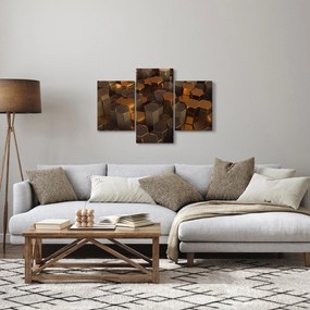 Tablou - Hexagoane de bronz (90x60 cm)