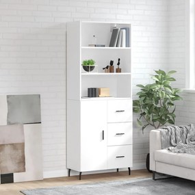 3189463 vidaXL Dulap înalt, alb extralucios, 69,5x34x180 cm, lemn compozit