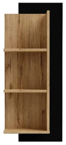Raft de perete THEME 115x52,5 cm, negru/dub katania