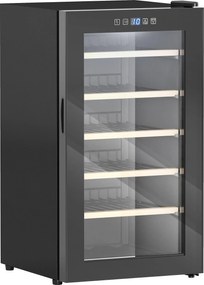 HOMCOM Frigider Vin pentru 41 de Sticle cu Temperatură Reglabilă Negru | Aosom Romania