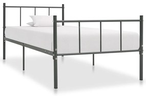 284643 vidaXL Cadru de pat, gri, 90 x 200 cm, metal