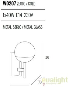 Aplica de perete design modern DALLAS W0207 MX