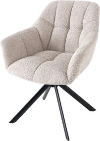 Set 2 scaune pivotante Papillon, boucle bej