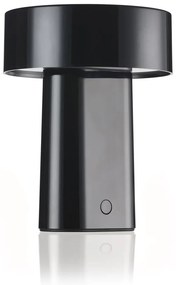 Veioză neagră LED din plastic (înălțime 18 cm) Oblong – Zone