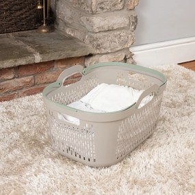 Coș de rufe maro deschis din plastic 45 l – Addis