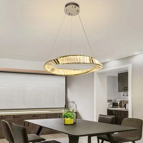 Lustră LED de cristal dimabilă pe cablu LED/40W/230V + telecomandă