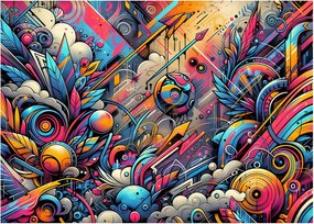 Tablou - Graffiti multicolor (70x50 cm)