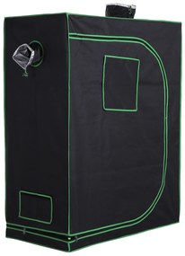 Outsunny Cort Hidroponic pentru Cultivare din Oxford 600D cu 3 Prize de Aer Reglabile și Fereastră, 120x60x150 cm, Negru | Aosom Romania