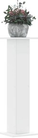 vidaXL Suporturi de plante, 2 buc., alb, 30x30x95 cm, lemn prelucrat