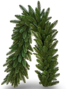 Ghirlandă de Crăciun Santa, Ace 2D și 3D, Verde, 150 cm