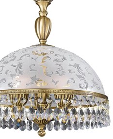 Lustra design clasic realizata manual din alama si Cristal Scholer 6200