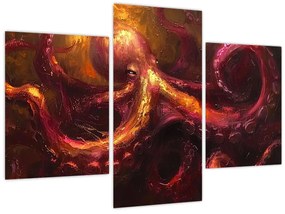 Tablou - Octopus, pictură în ulei (90x60 cm)