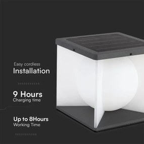 LED lampă solară de perete 8W 3,7V IP65 3000K