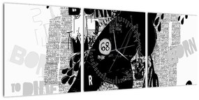 Tablou - Născut să călătorească (cu ceas) (90x30 cm)