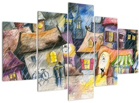 Tablou - Oraș western (150x105 cm)