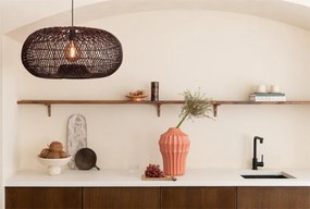 Lustra/Pendul Eco, Ratan, Arizona visiniu, L