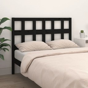 Tablie de pat, negru, 155,5x4x100 cm, lemn masiv de pin 1, Negru, 155.5 x 4 x 100 cm