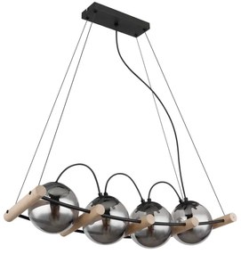 Lustră pe cablu LEONA 4xE27/15W/230V Globo 15883-4H